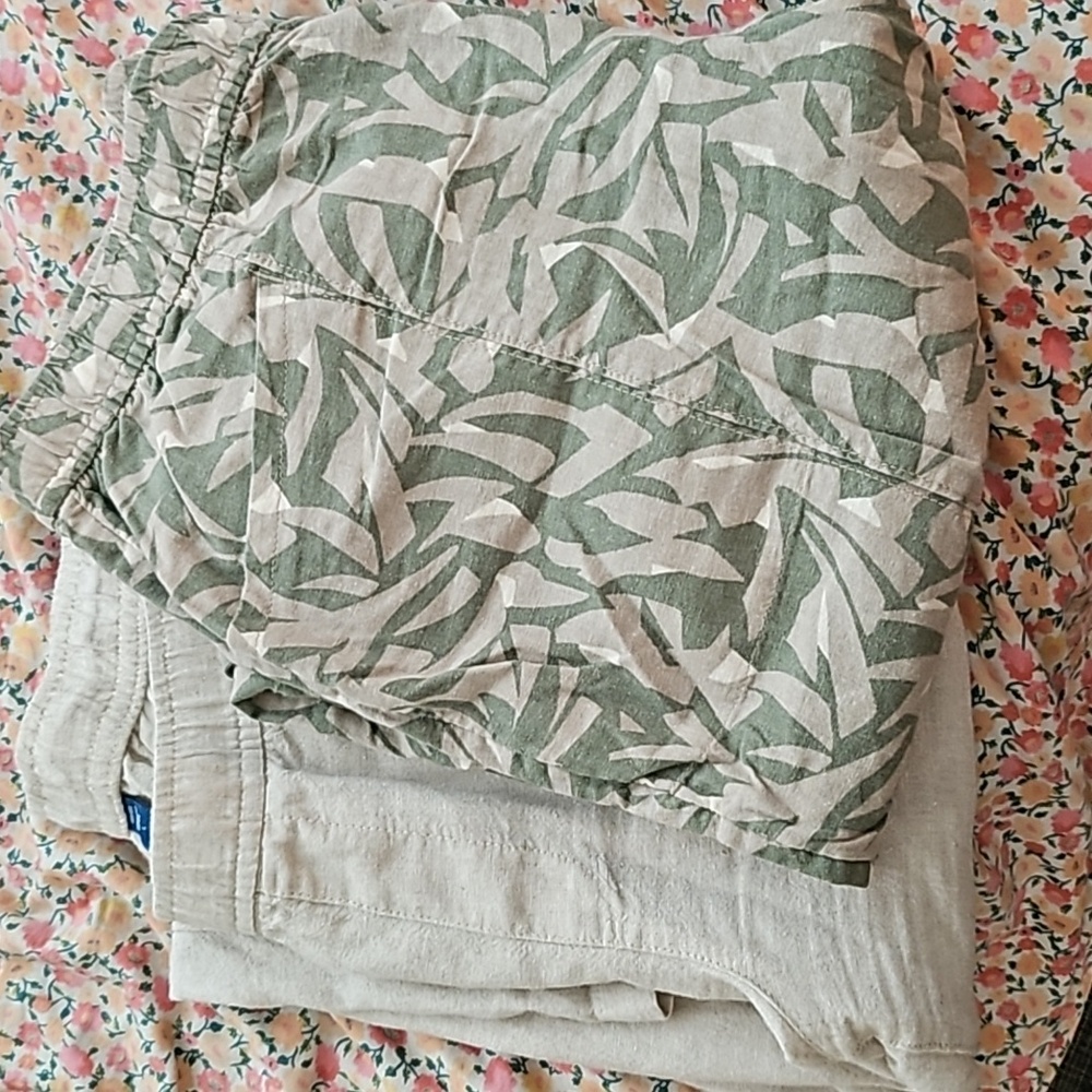 Old Navy straight taper linen pants L lot